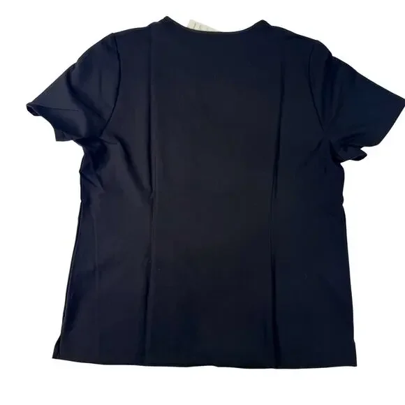 Figs Casma Three Pocket Scrub Top Black NWT Women’s XXL 2XL Plus V-Neck Medical - Picture 4 of 11